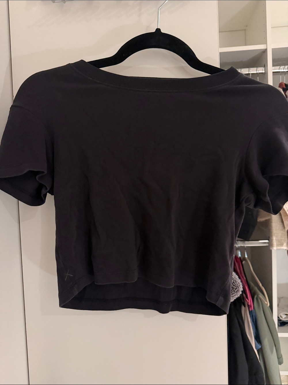 Cuts Clothing Black Cropped Crew Tee